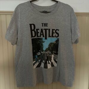 Gray plus size The Beatles Graphic T-Shirt